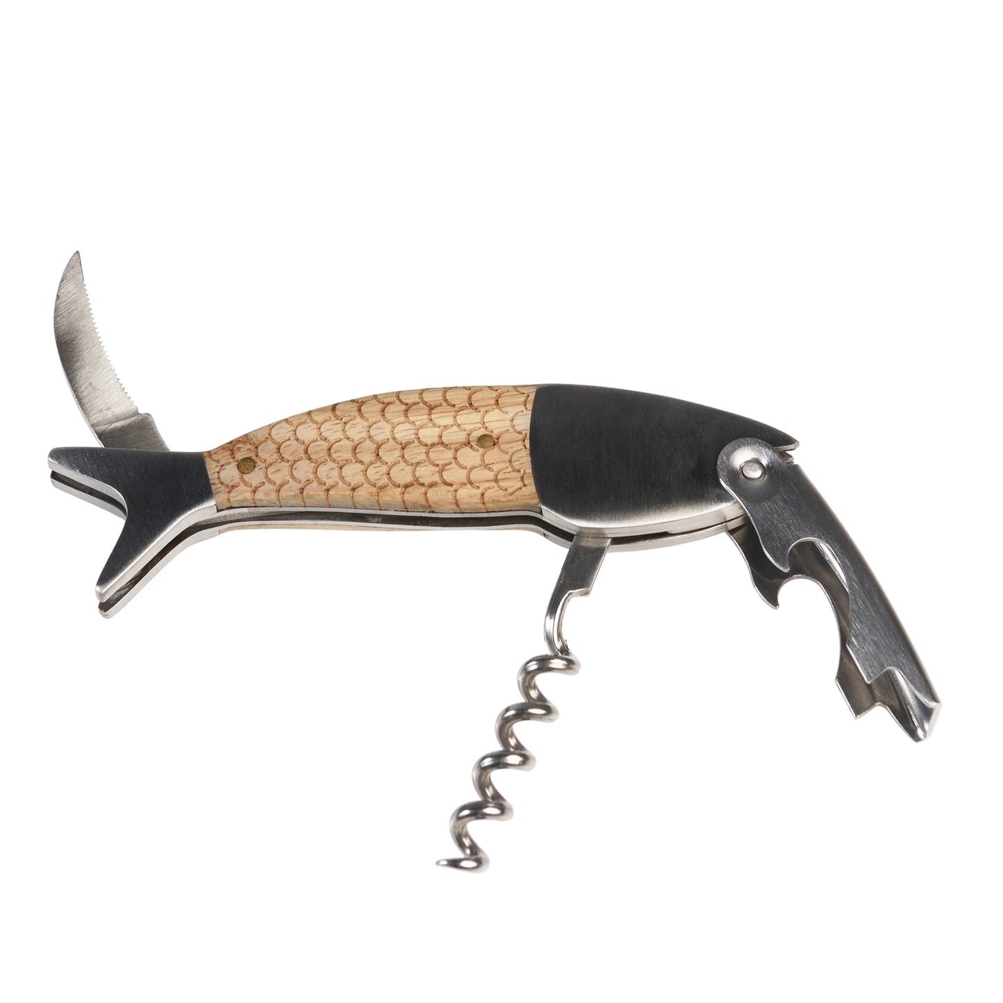 Spirit of Adventure Fish Shaped Corkscrew in a Tin