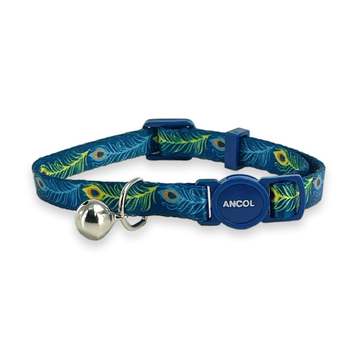 Cat Safety Collar Peacock Print