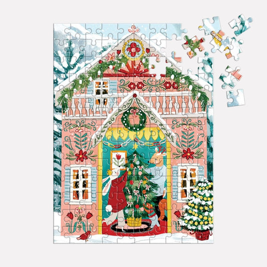 Swiss Chalet Mini Puzzle, Tree Decoration