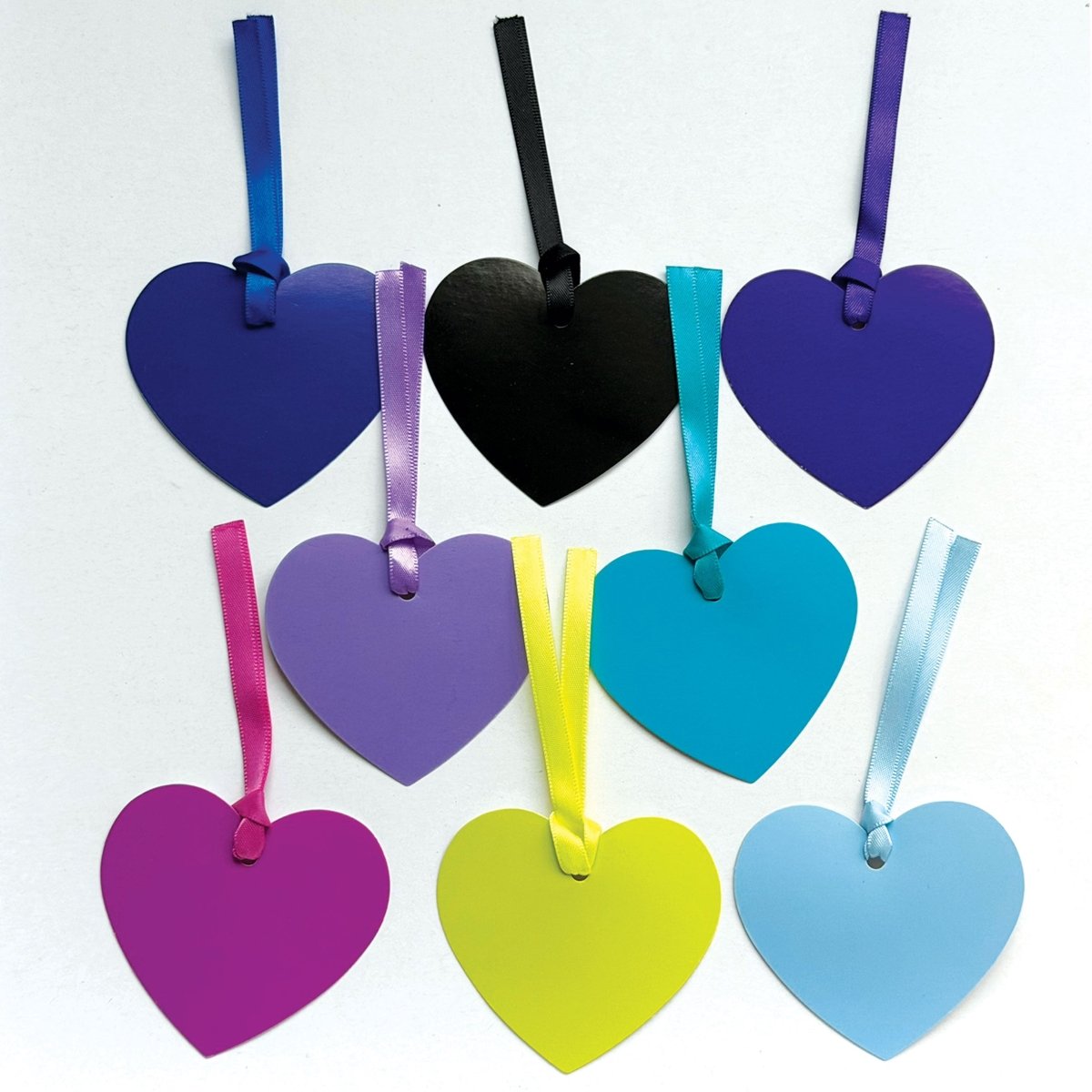 Mixed Heart Colours Gift Tags - 8 Pack