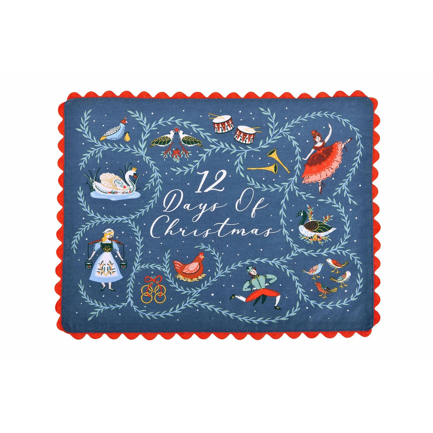 12 Days of Christmas Cotton Placemats (Set of 2)