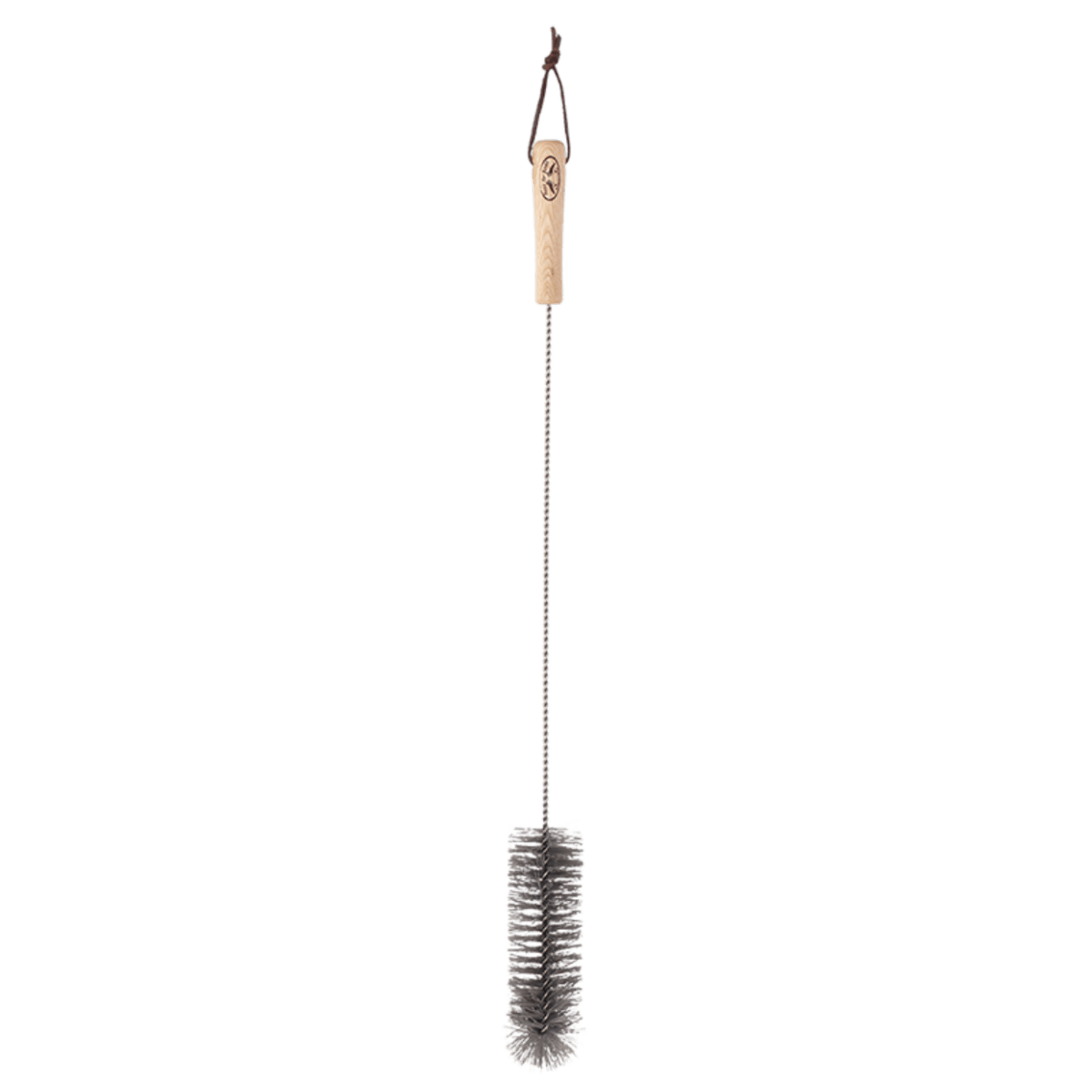Bird silo feeder cleaning brush