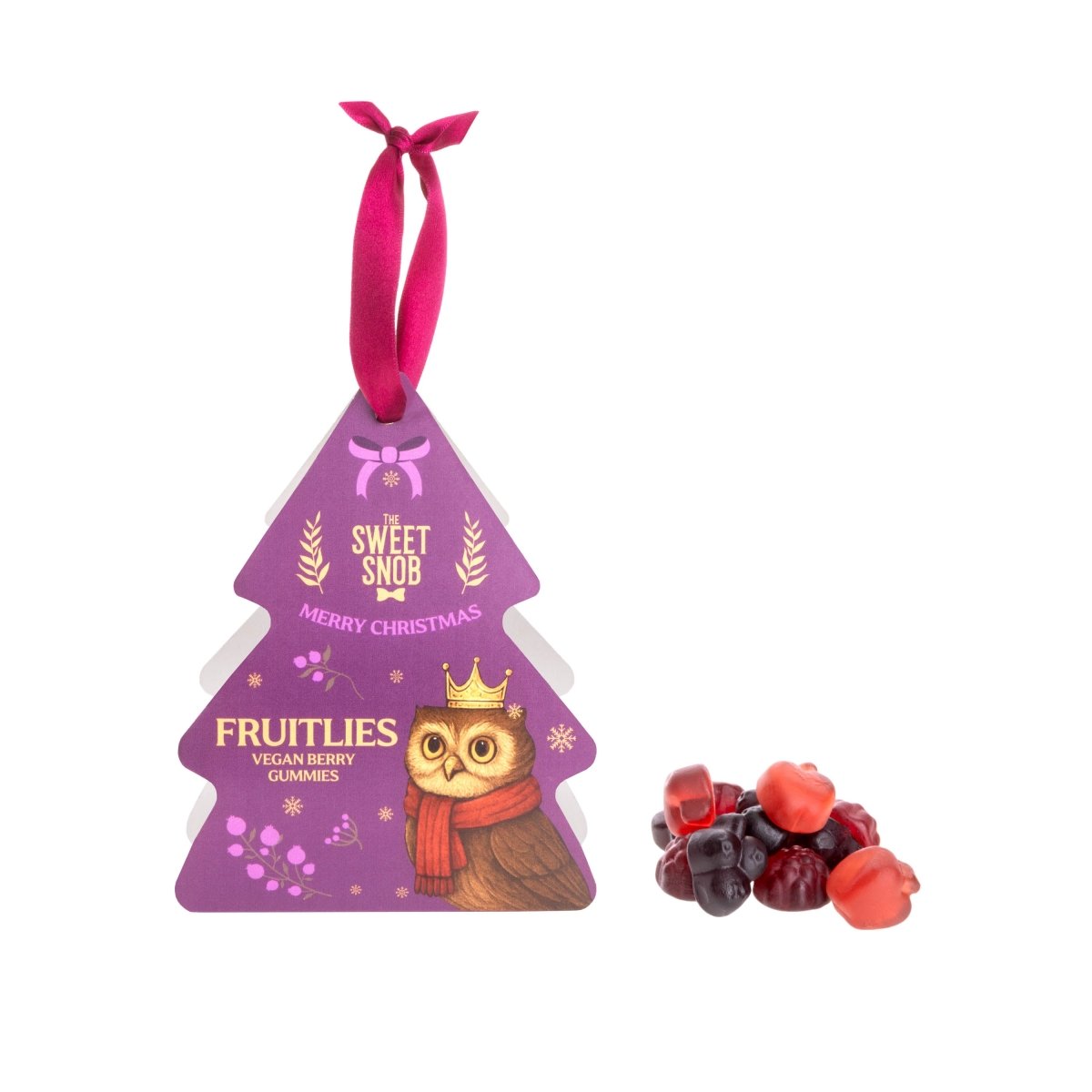 Christmas Tree filled with Vegan Berry Gummies