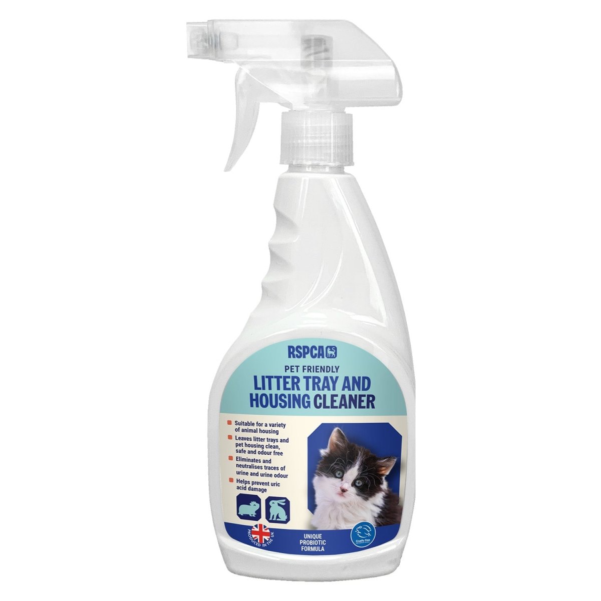 RSPCA Pet Friendly Litter Tray & Housing Cleaner, 500ml