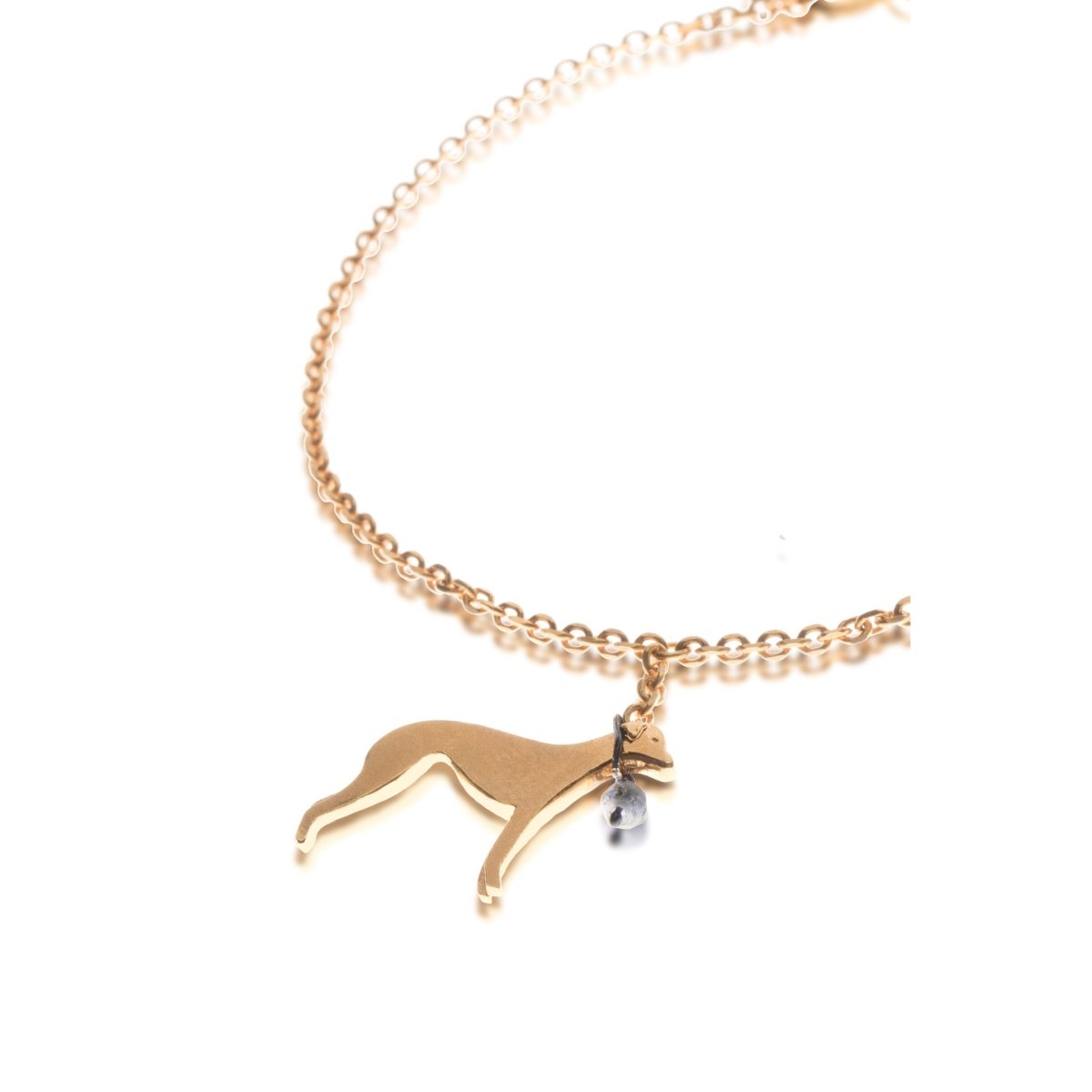Amanda Coleman Gold Whippet on a Lead Bracelet