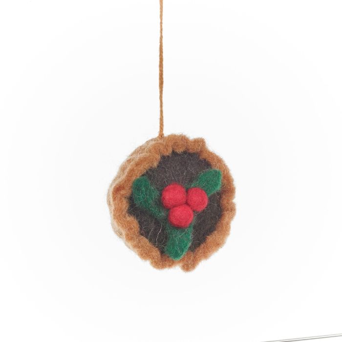Handmade Felt Christmas Eve Essentials (Set of 4) Hanging Christmas Decorations