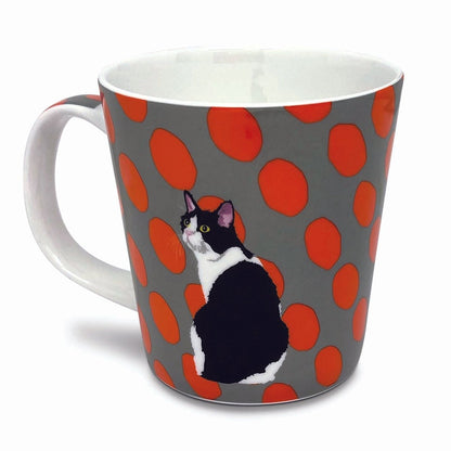 Black & White Cat Mug by Leslie Gerry