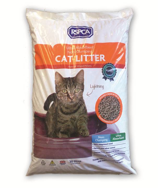 RSPCA Ultra Absorbent Non-Clumping Cat Litter, 30 litres
