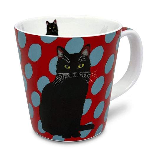 Black Cat Mug by Leslie Gerry