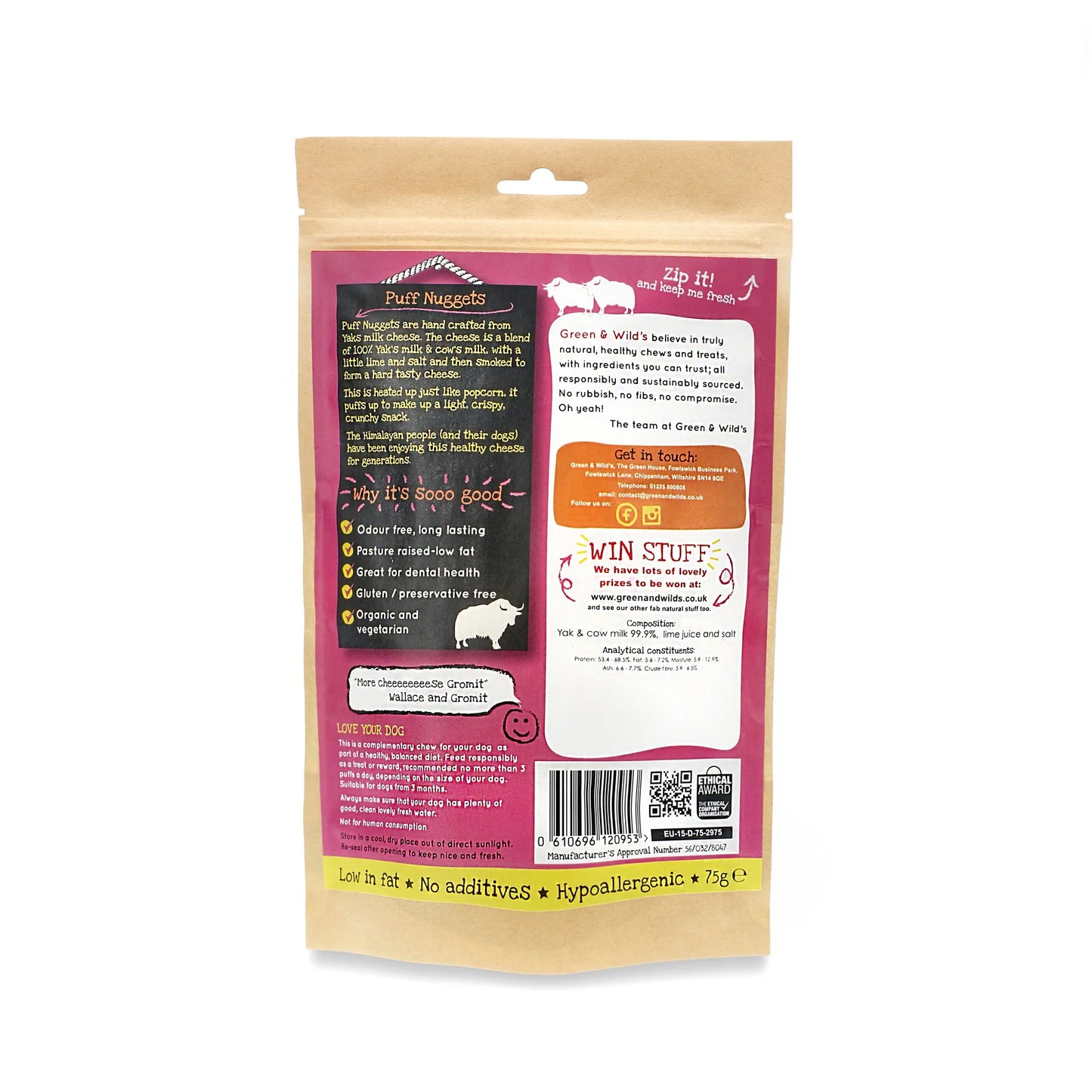 Yakity Yak Chew Puff Nuggets, 75g