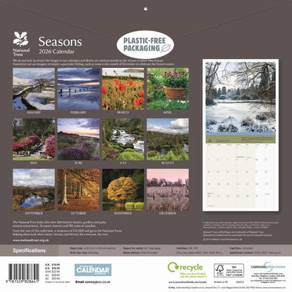 Seasons National Trust Square Wall Calendar 2026