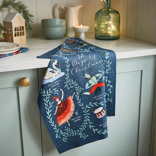 12 Days of Christmas Cotton Tea Towel