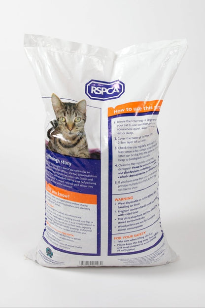 RSPCA Ultra Absorbent Non - Clumping Cat Litter, 30 litres