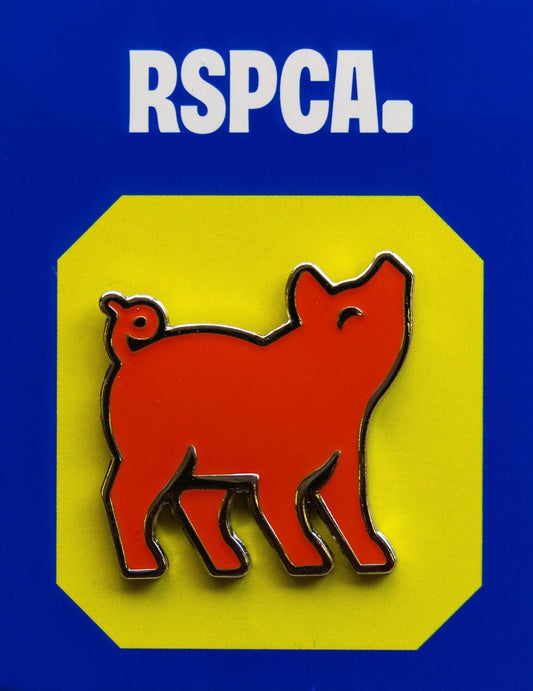 RSPCA Pig Metal Pin Badge