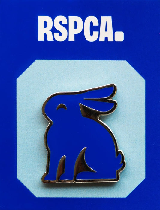RSPCA Rabbit Metal Pin Badge