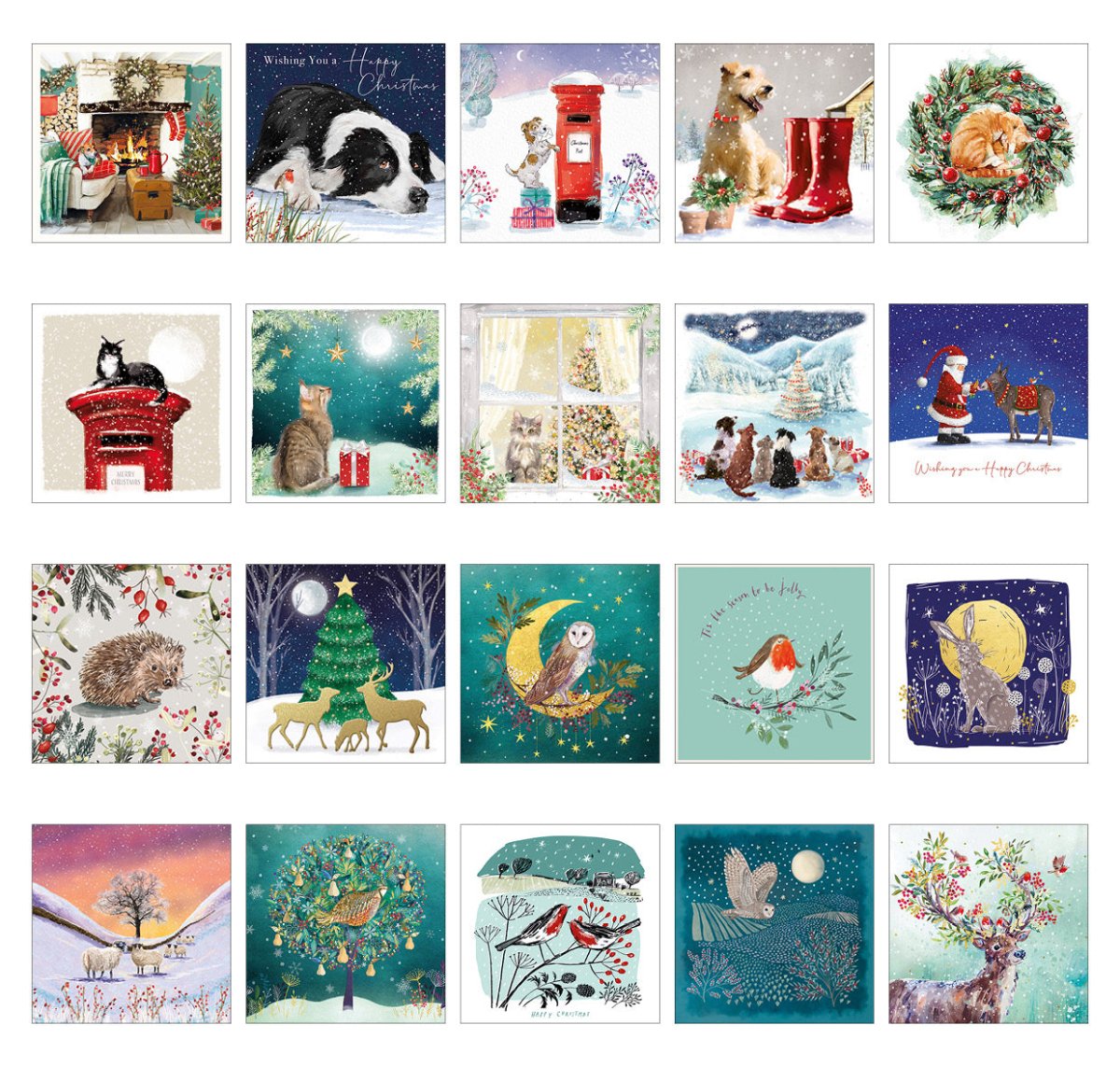 Mixed Bundle Bargain Selection of Christmas Cards (10 packs of 10 cards)