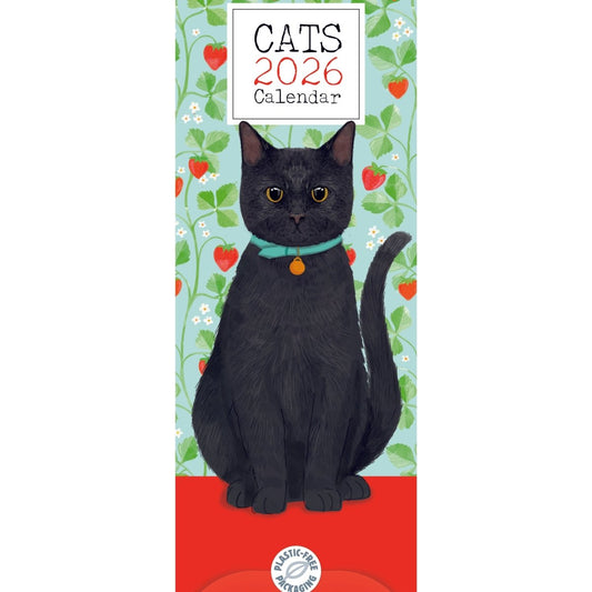 Cats Slim Calendar 2026