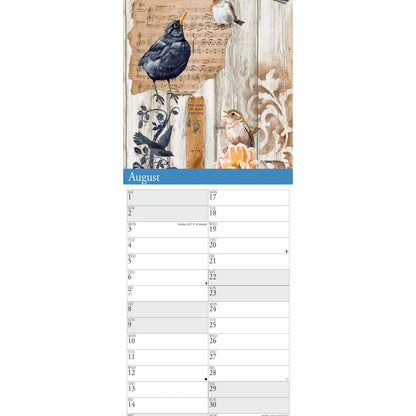 Garden Birds by Pollyanna Pickering Slim Calendar 2026