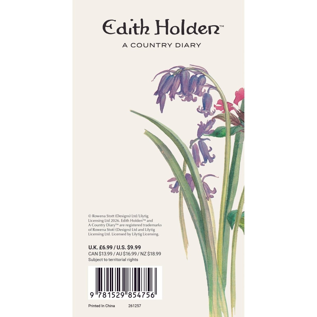 Country Slim Diary by Edith Holden 2026