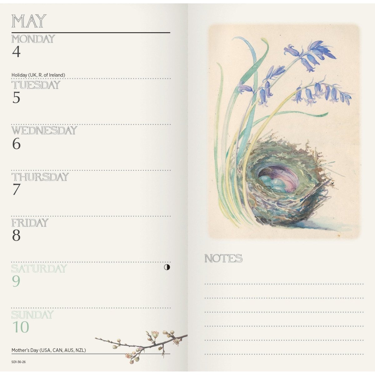 Country Slim Diary by Edith Holden 2026