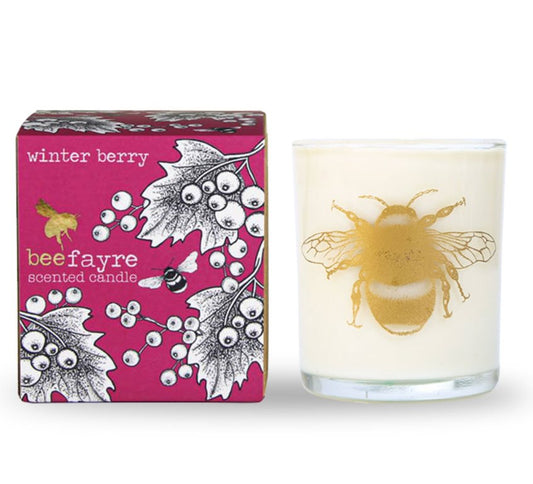 Bee Merry Winter Berries Scented Candle, Large