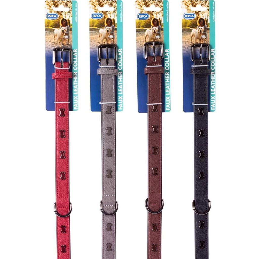 RSPCA Faux Leather Dog Collar
