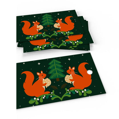 Christmas Squirrels Recycled Wrapping Paper by Vicky Scott