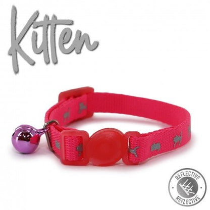 Kitten Safety Collar, Hi Viz Reflective