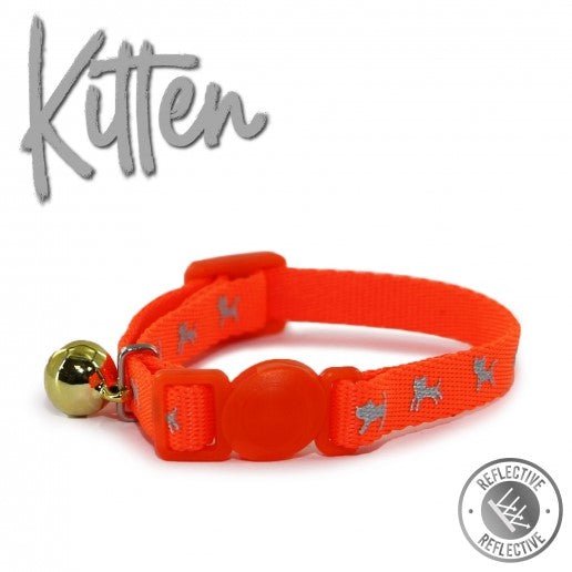 Kitten Safety Collar, Hi Viz Reflective