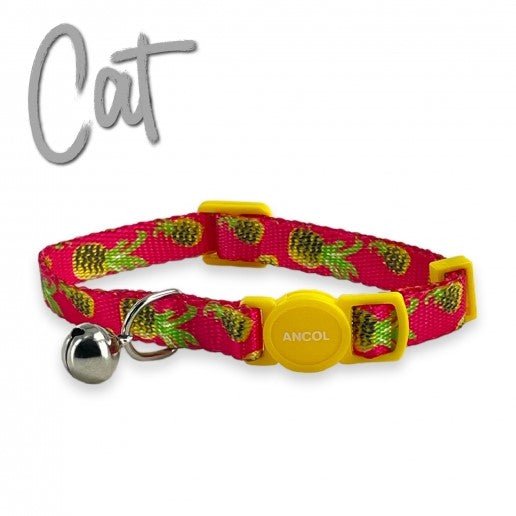 Cat Safety Collar, Pineapple Print