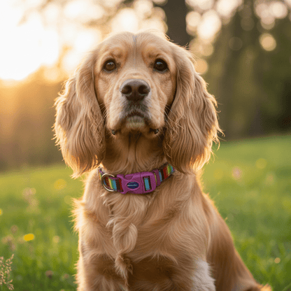 Ancol Nylon Rainbow Stripe Dog Collar