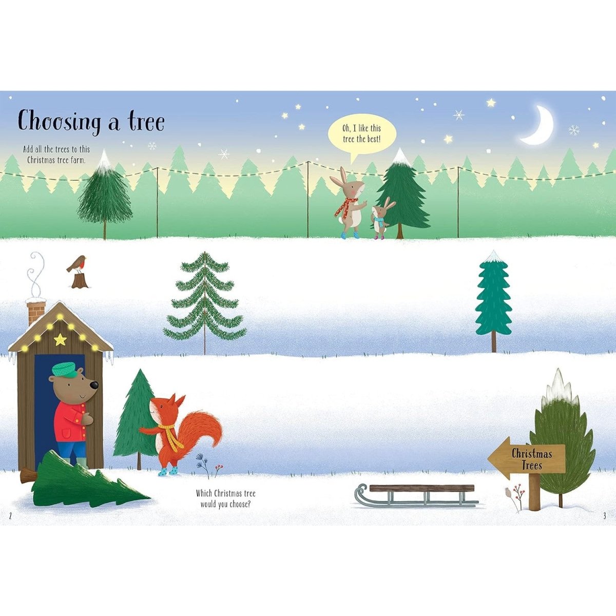 Sparkly Christmas Trees Sticker Book