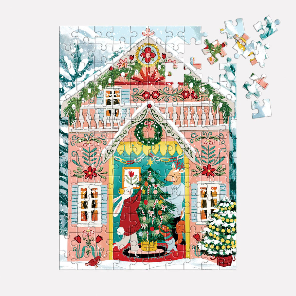 Swiss Chalet Mini Puzzle, Tree Decoration
