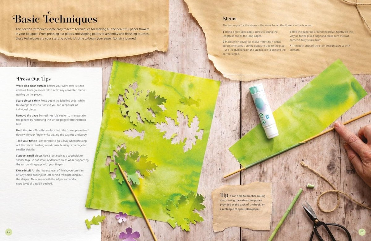 The Bouquet in a Book - Press-out Papercraft