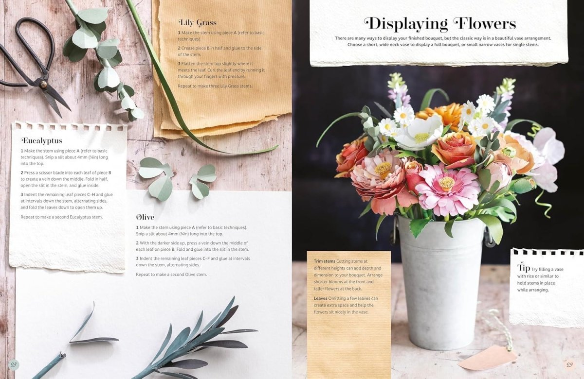 The Bouquet in a Book - Press-out Papercraft