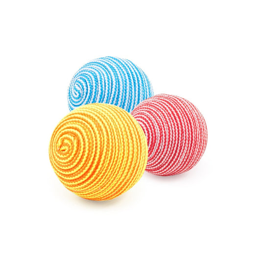 Stripey String Balls Cat Toy, Pack of 3