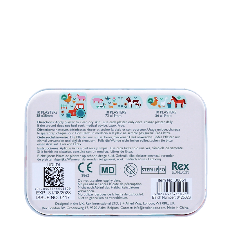 Farmyard Children's Plasters in a Tin