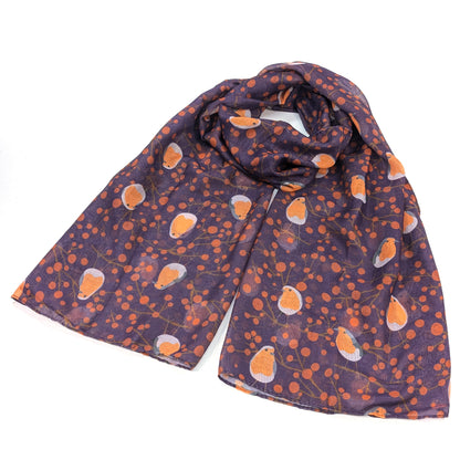 Red Berry Robin Scarf