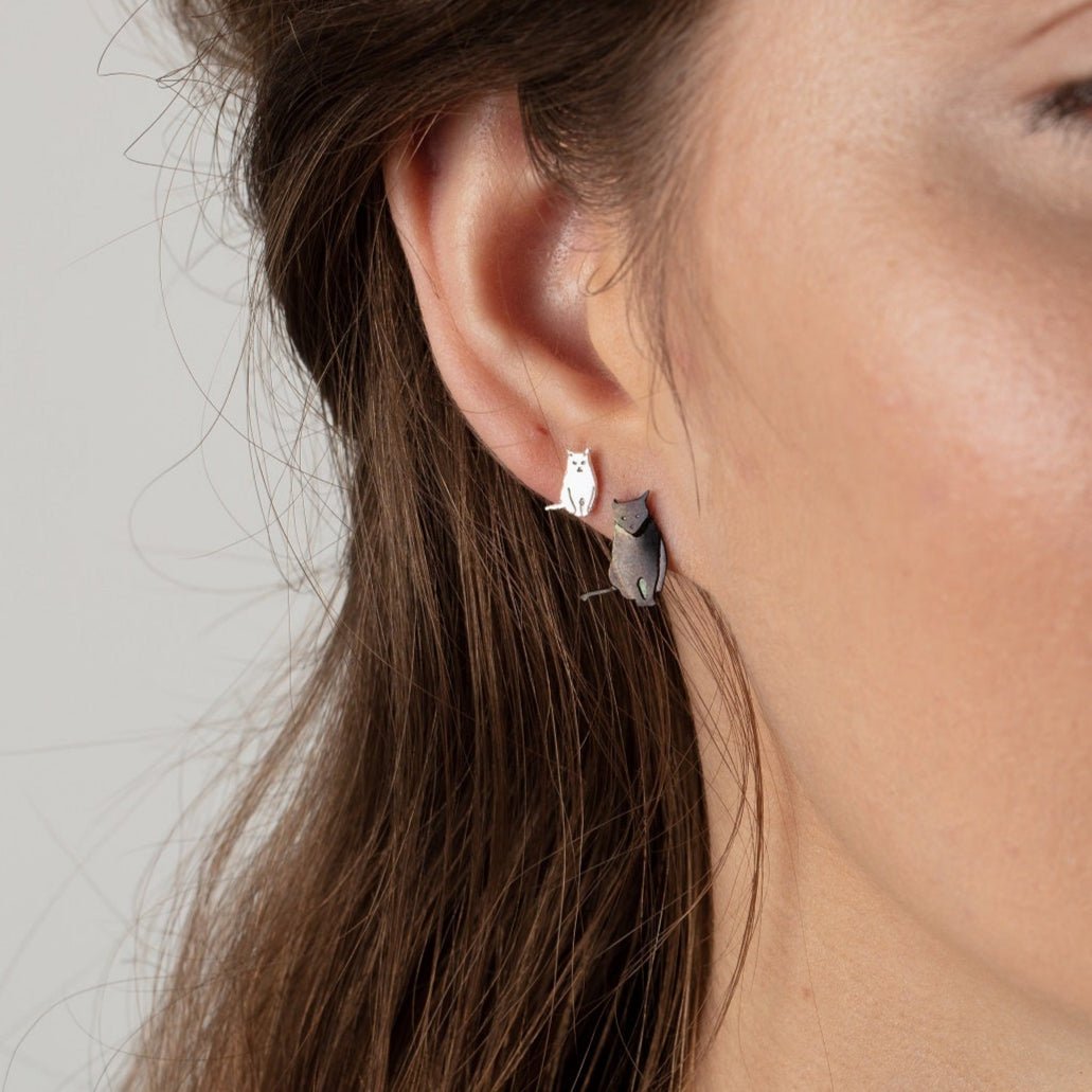 Amanda Coleman Tiny Sitting Cat Stud Earrings