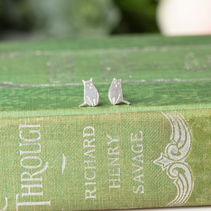 Amanda Coleman Tiny Sitting Cat Stud Earrings