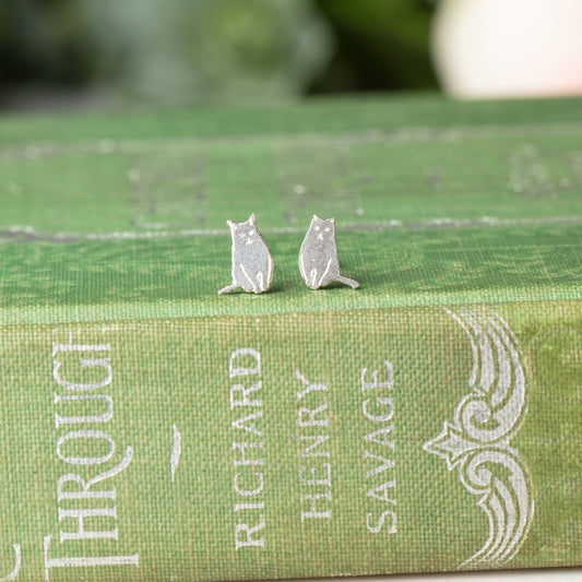 Amanda Coleman Tiny Sitting Cat Stud Earrings
