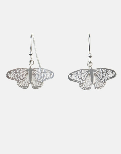 Amanda Coleman Butterfly Drop Earrings in Sterling Silver