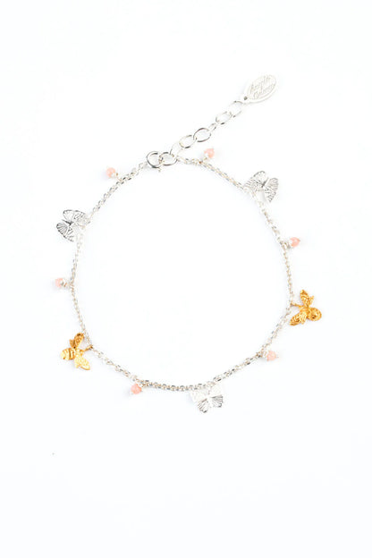 Amanda Coleman Bee, Flower & Butterfly Bracelet