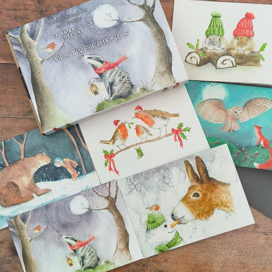 Festive Friends Boxed Notecard Set