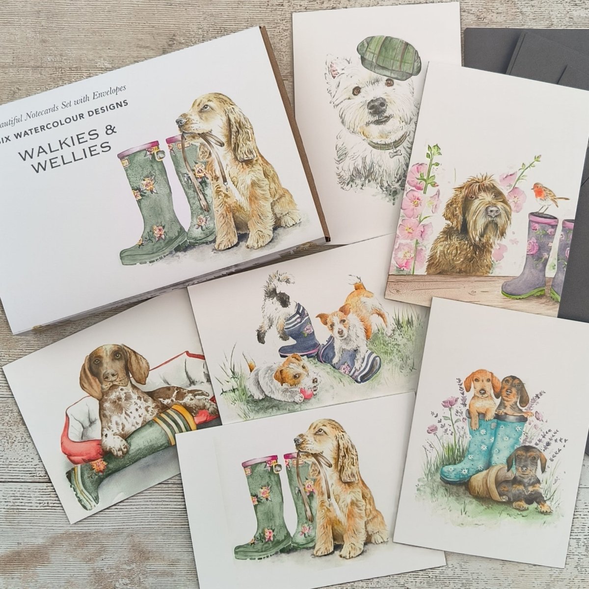 Walkies & Wellies Boxed Notecard Set