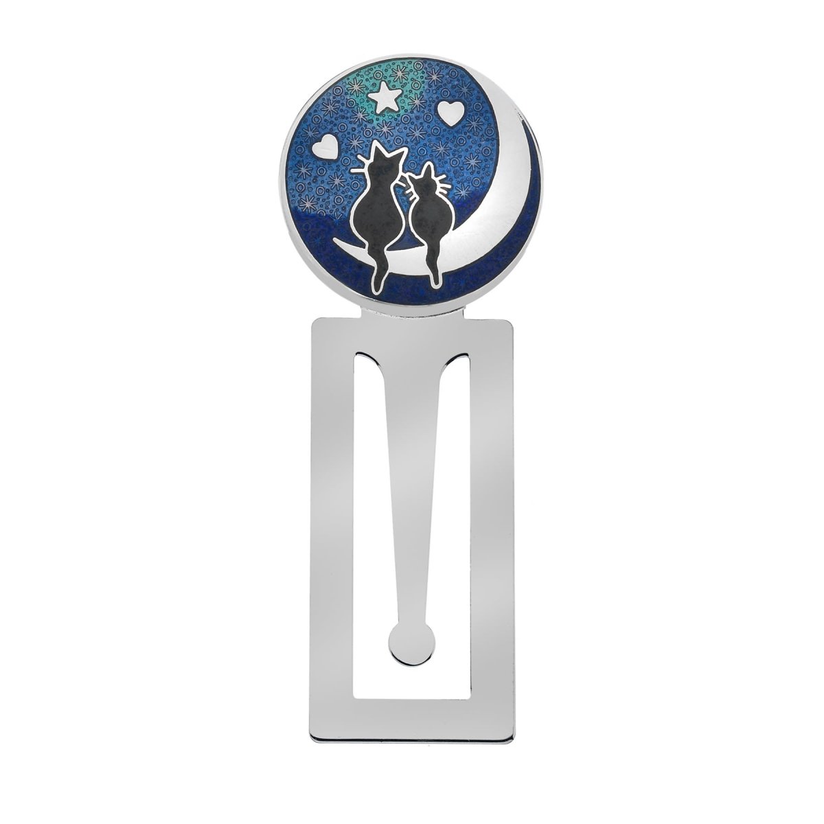 Love Cats & Moon Enamelled Bookmark