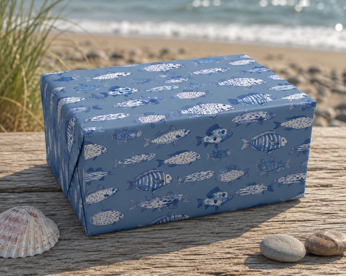 Sea Breeze Wrapping Paper - 6 Sheets