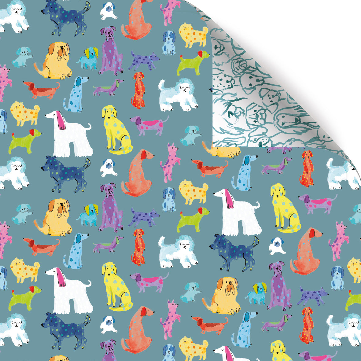 Pawty Dogs Wrapping Paper - 6 Sheets