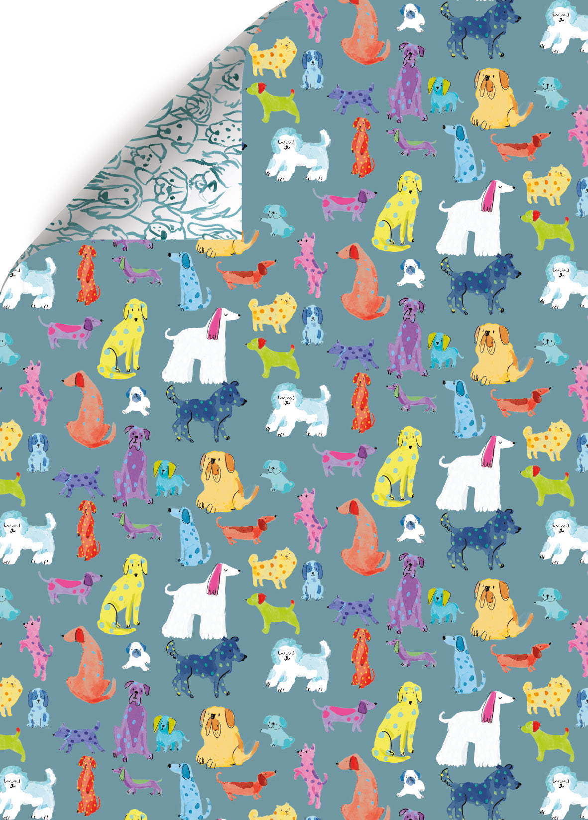 Pawty Dogs Wrapping Paper - 6 Sheets