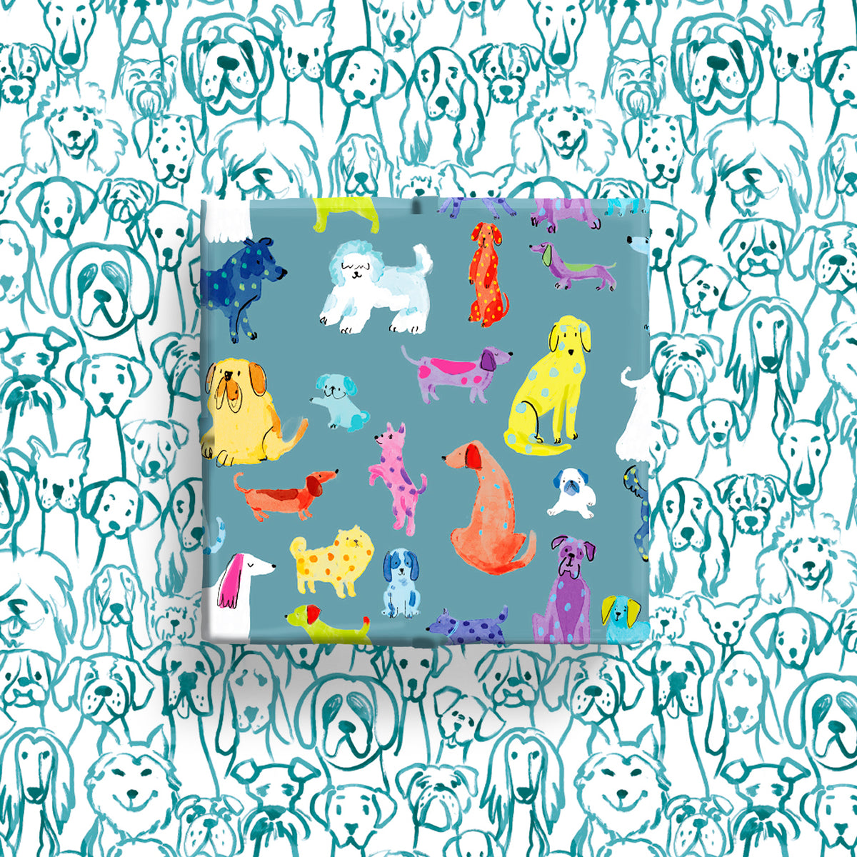 Pawty Dogs Wrapping Paper - 6 Sheets